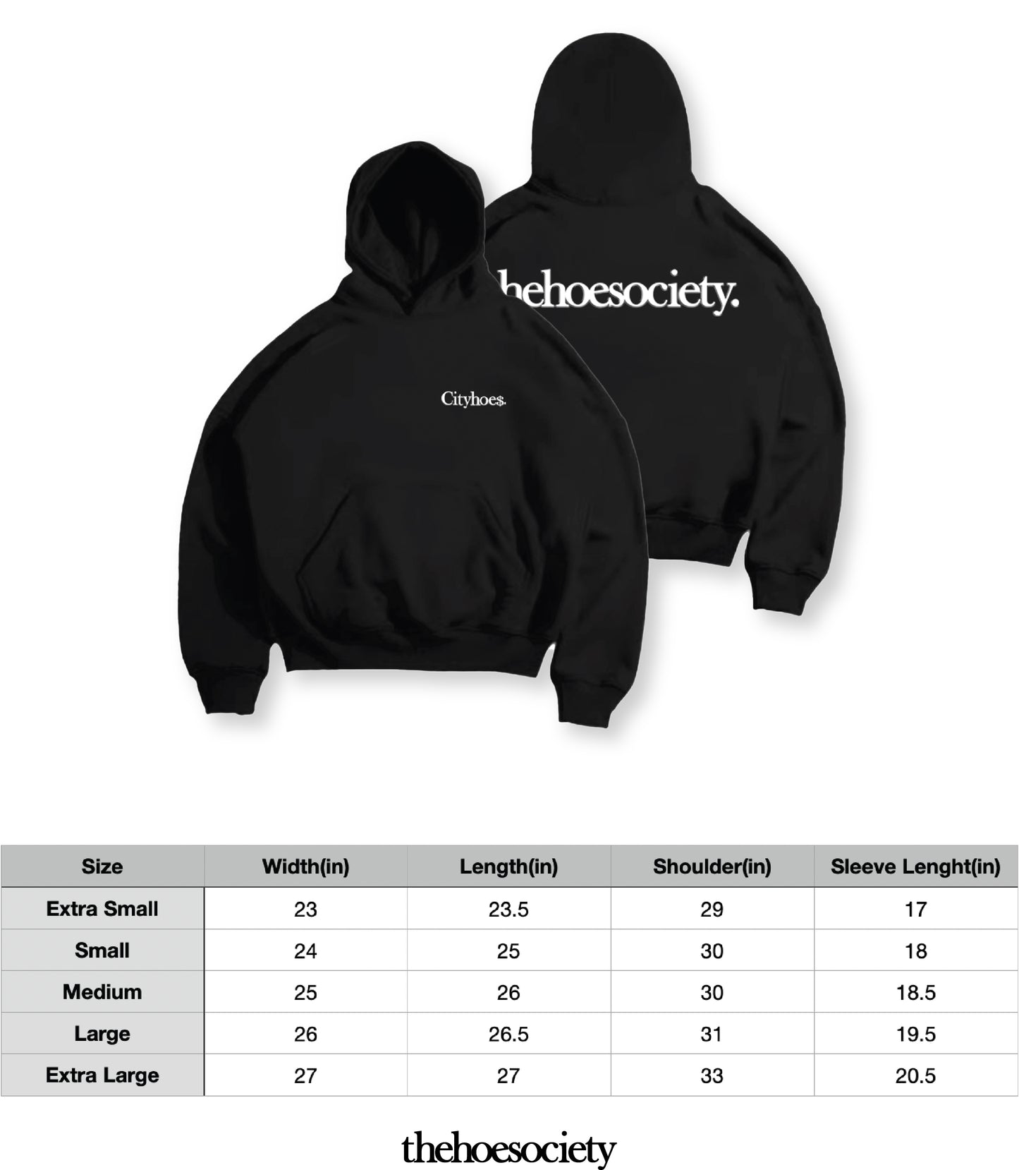 "Communitee" hoodie on black