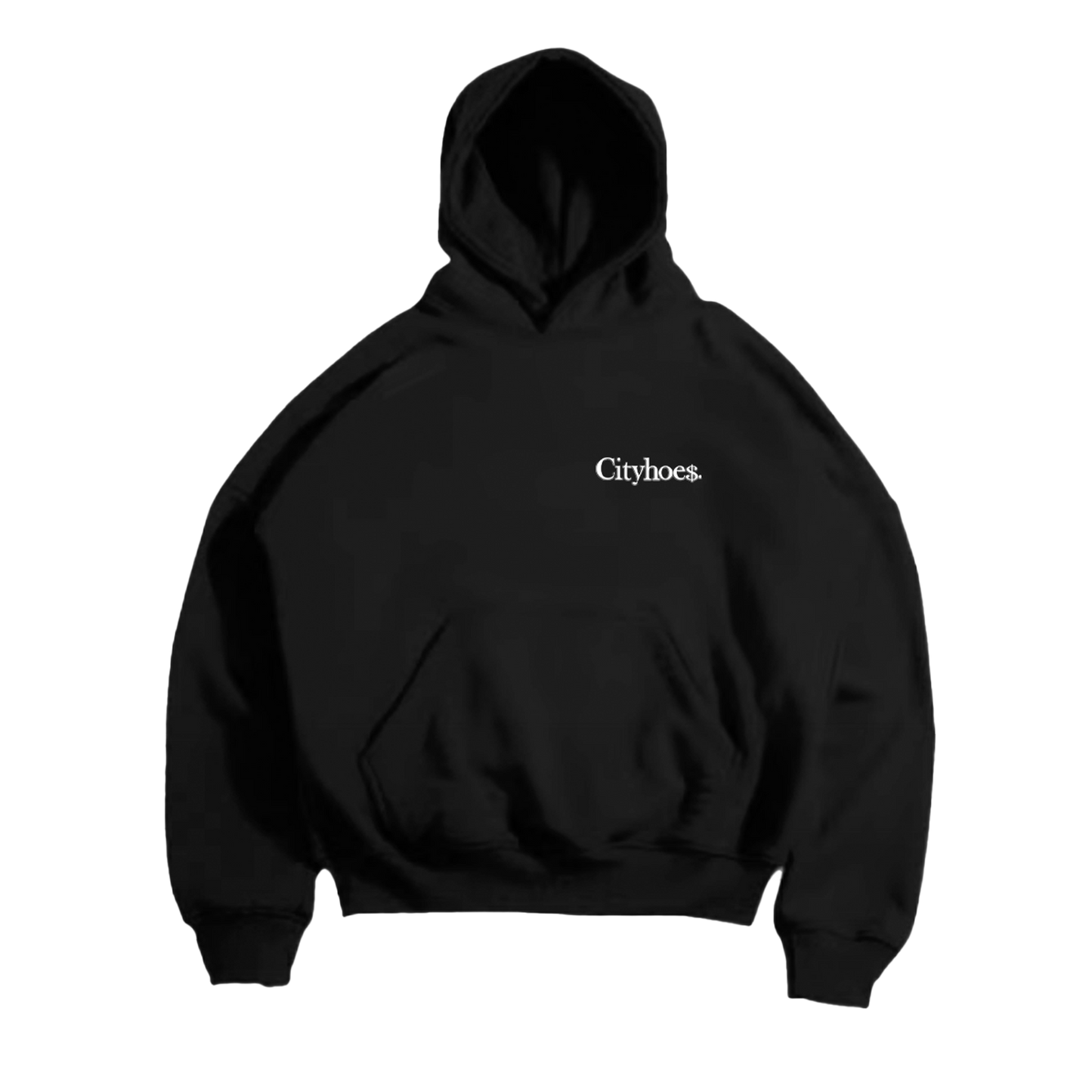 "Communitee" hoodie on black