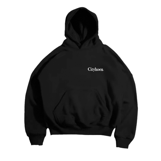 "Communitee" hoodie on black
